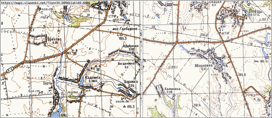 Карта ДІБРІВКА, Київська область, Кагарлицький район