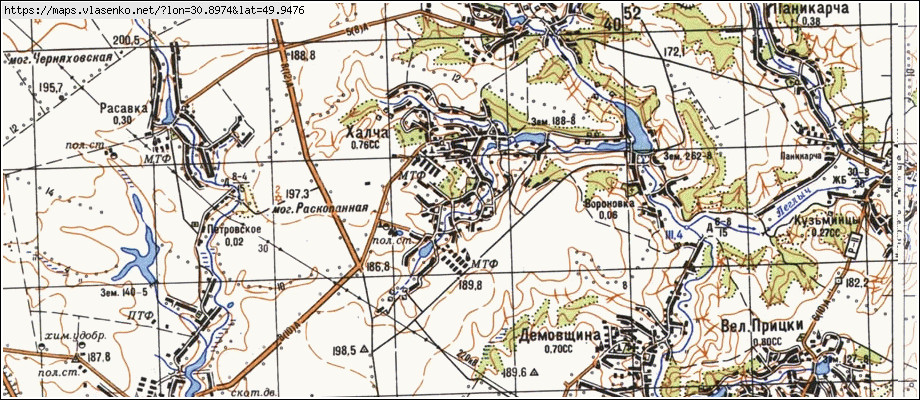 Карта ХАЛЧА, Київська область, Кагарлицький район