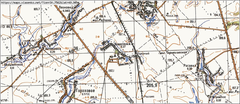 Карта НОВОСІЛКИ, Київська область, Кагарлицький район