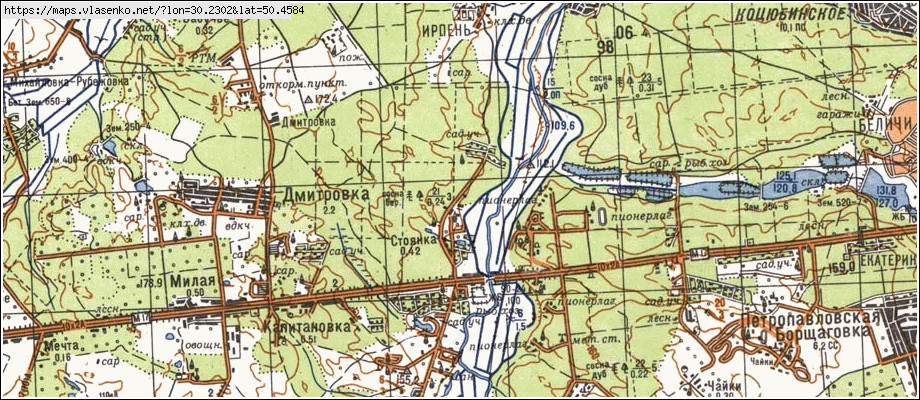 Карта СТОЯНКА, Київська область, Києво-Святошинський район