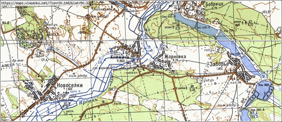Карта ЖОРНІВКА, Київська область, Києво-Святошинський район