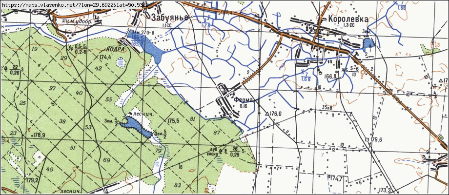 Карта ФЕРМА, Київська область, Макарівський район