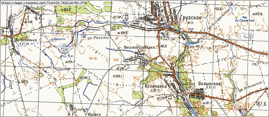 Карта ВЕСЕЛА СЛОБІДКА, Київська область, Макарівський район