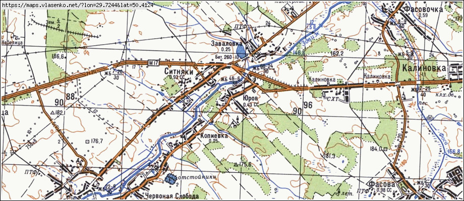 Карта ЮРІВ, Київська область, Макарівський район