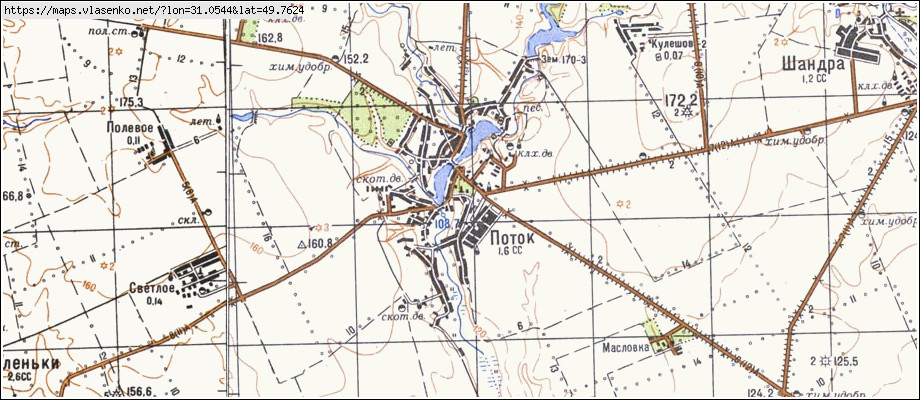 Карта ПОТІК, Київська область, Миронівський район