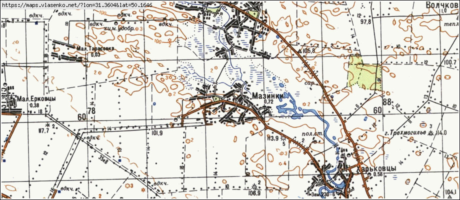 Карта МАЗИНКИ, Київська область, Переяслав-хмельницький район