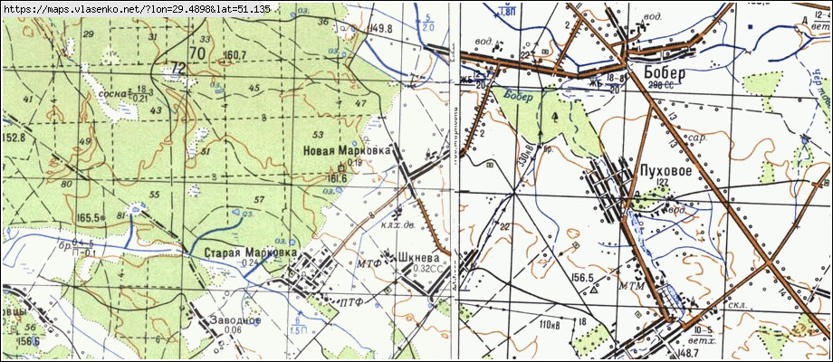 Карта НОВА МАРКІВКА, Київська область, Поліський район
