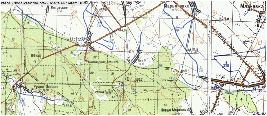 Карта ЯСЕН, Київська область, Поліський район
