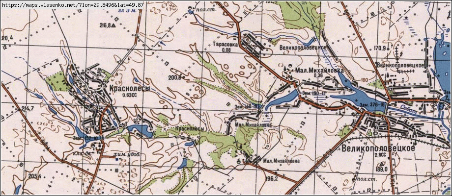 Карта МАЛА МИХАЙЛІВКА, Київська область, Сквирський район