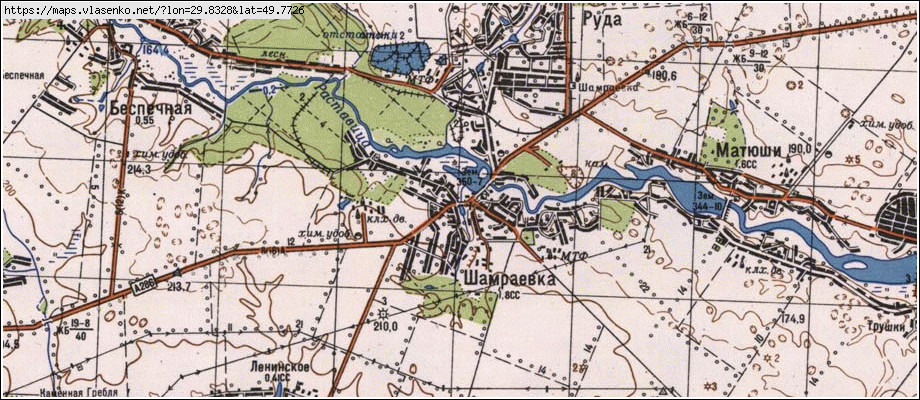 Карта ШАМРАЇВКА, Київська область, Сквирський район