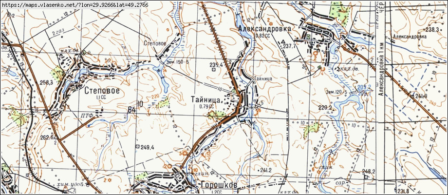 Карта ТАЙНИЦЯ, Київська область, Тетіївський район
