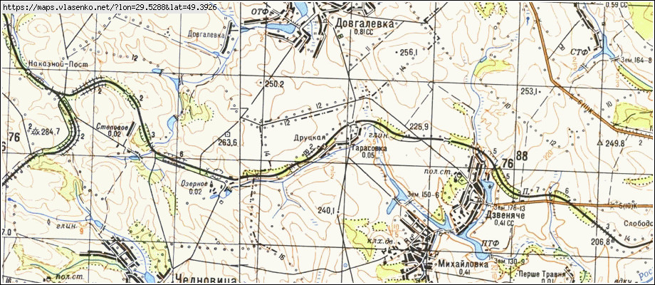 Карта ТАРАСІВКА, Київська область, Тетіївський район
