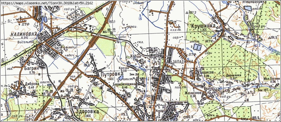 Карта КОБЦІ, Київська область, Васильківський район
