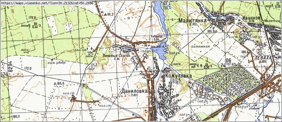 Карта ВАРОВИЧІ, Київська область, Васильківський район