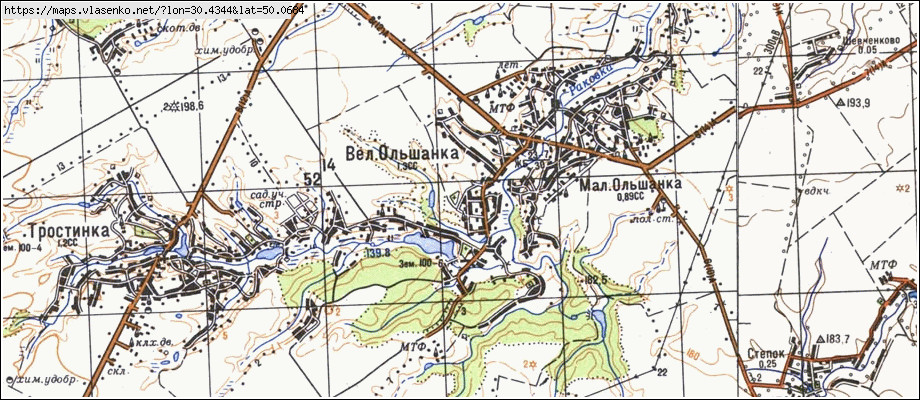 Карта ВЕЛИКА ВІЛЬШАНКА, Київська область, Васильківський район