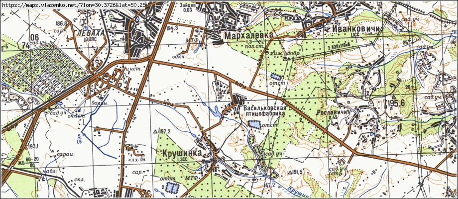 Карта ЗЕЛЕНИЙ БІР, Київська область, Васильківський район