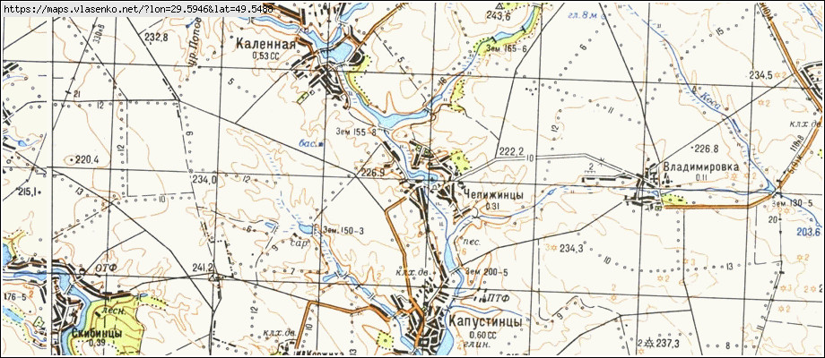 Карта ЧЕПІЖИНЦІ, Київська область, Володарський район