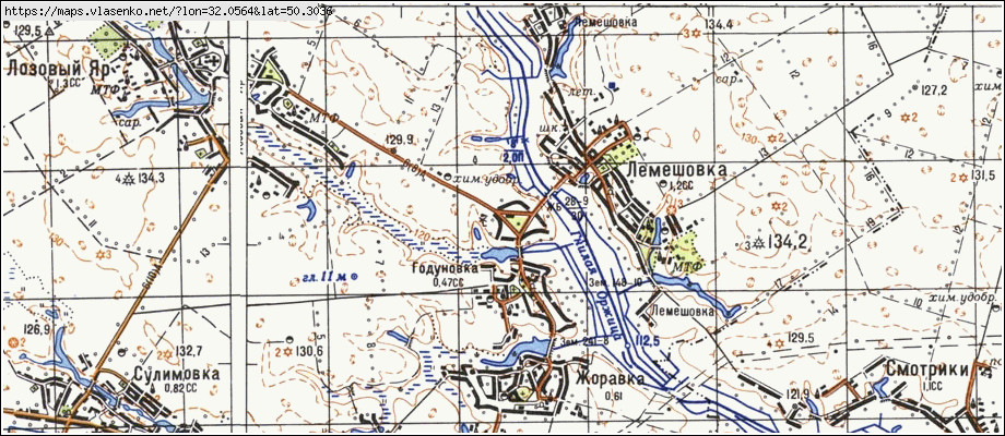 Карта ГОДУНІВКА, Київська область, Яготинський район