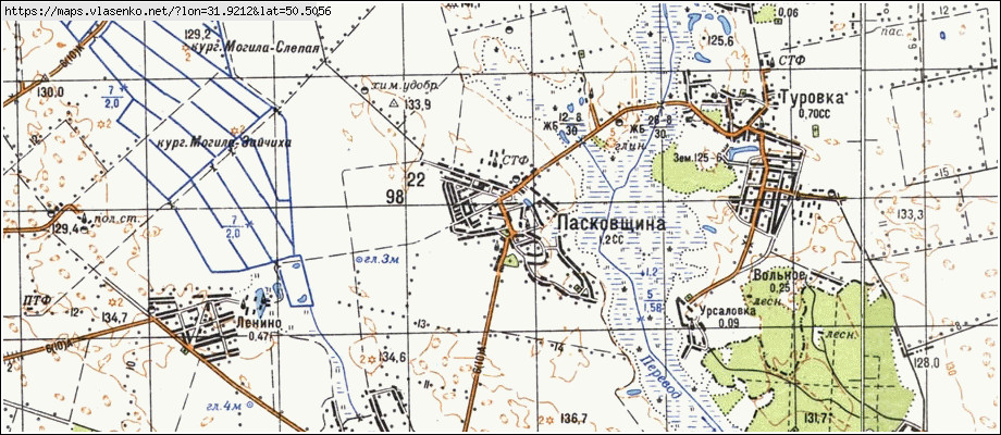 Карта ПАСКІВЩИНА, Київська область, Згурівський район