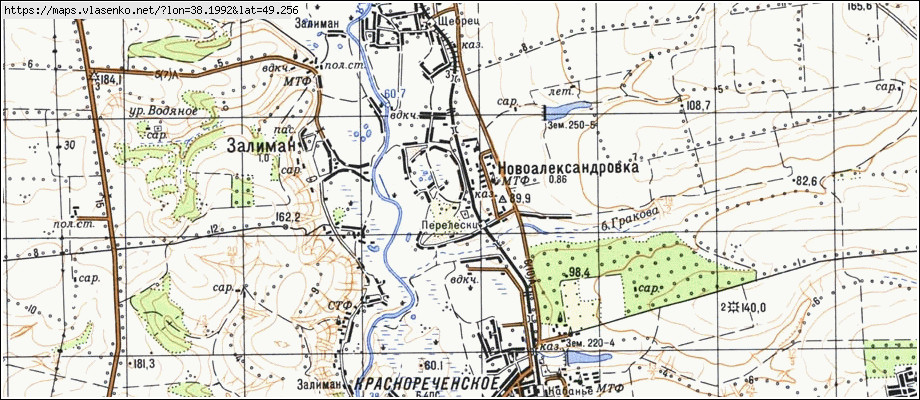 Карта НОВООЛЕКСАНДРІВКА, Луганська область, Кремінський район