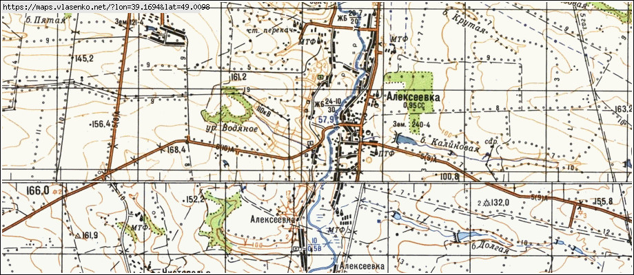 Карта ОЛЕКСІЇВКА, Луганська область, Новоайдарський район