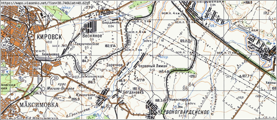 Карта ЧЕРВОНИЙ ЛИМАН, Луганська область, Слов'яносербський район