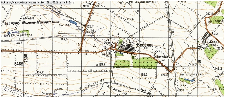 Карта ВЕСЕЛЕ, Луганська область, Старобільський район