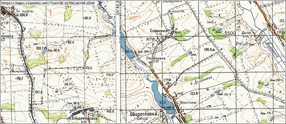Карта ПИЛИПІВКА, Луганська область, Сватівський район