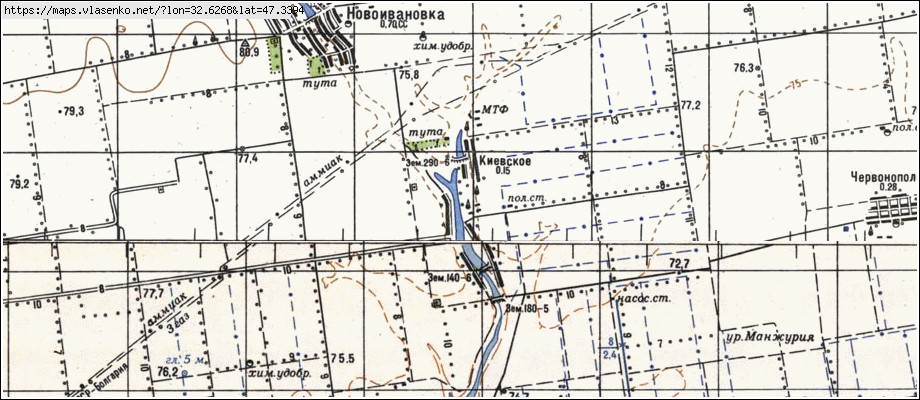Карта КИЇВСЬКЕ, Миколаївська область, Баштанський район