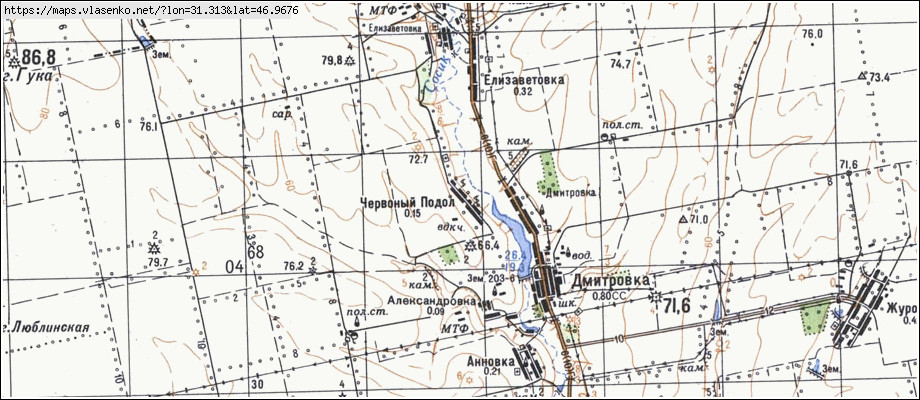 Карта ЧЕРВОНИЙ ПОДІЛ, Миколаївська область, Березанський район