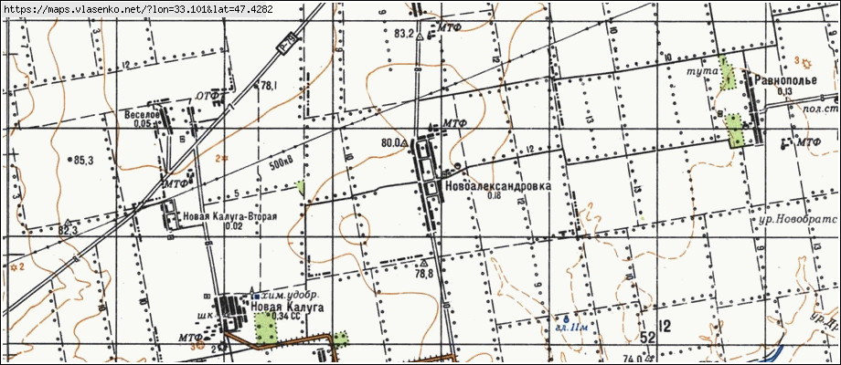 Карта НОВООЛЕКСАНДРІВКА, Миколаївська область, Березнегуватський район