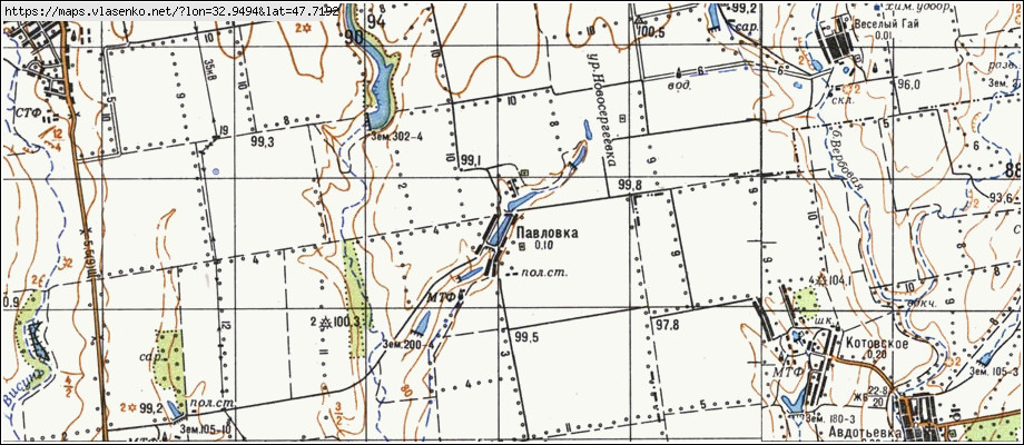 Карта ПАВЛІВКА, Миколаївська область, Казанківський район