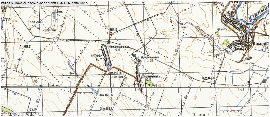 Карта КУПРІЯНІВКА, Миколаївська область, Кривоозерський район