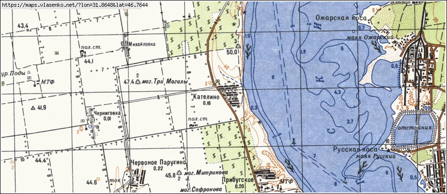 Карта КАТАЛИНЕ, Миколаївська область, Очаківський район