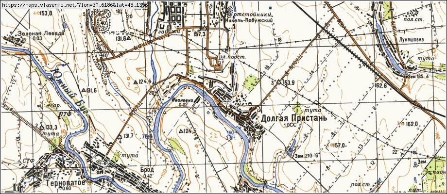 Карта ДОВГА ПРИСТАНЬ, Миколаївська область, Первомайський район