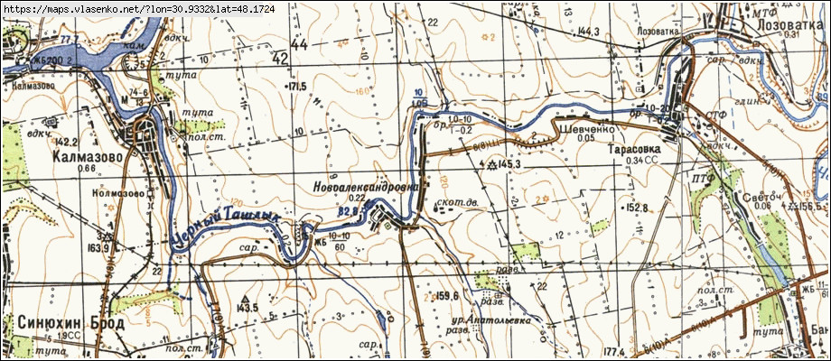 Карта НОВООЛЕКСАНДРІВКА, Миколаївська область, Первомайський район