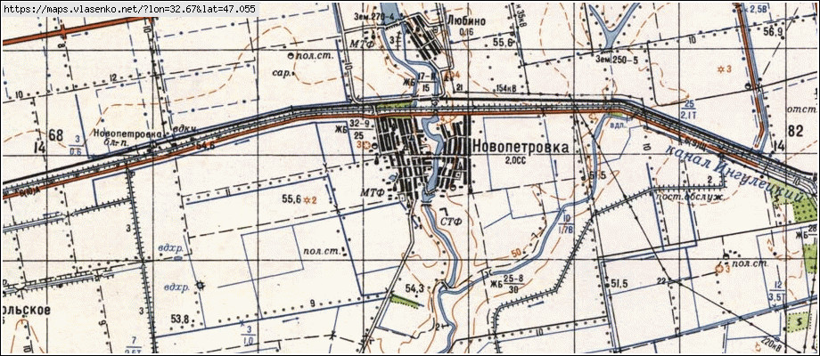 Карта НОВОПЕТРІВКА, Миколаївська область, Снігурівський район