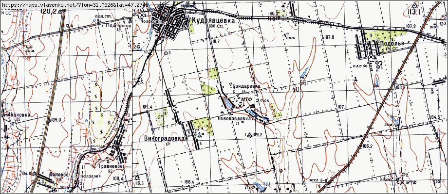 Карта БОНДАРІВКА, Миколаївська область, Веселинівський район