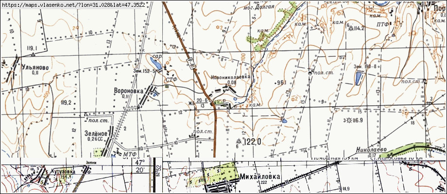 Карта НОВОМИКОЛАЇВКА, Миколаївська область, Веселинівський район