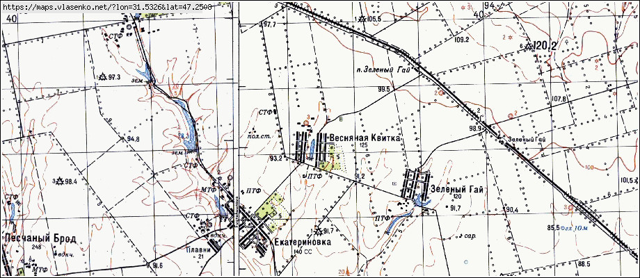 Карта ВЕСНЯНА КВІТКА, Миколаївська область, Веселинівський район