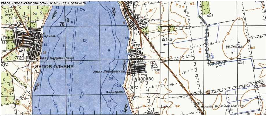 Карта ЛУПАРЕВЕ, Миколаївська область, Жовтневий район