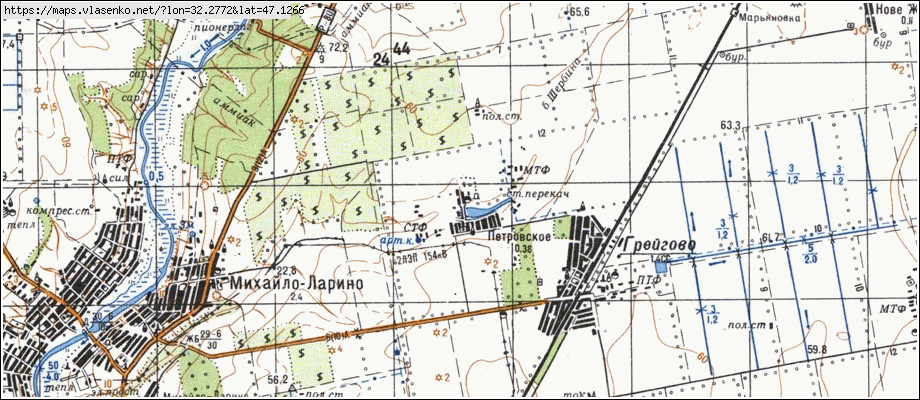 Карта ПЕТРІВСЬКЕ, Миколаївська область, Жовтневий район