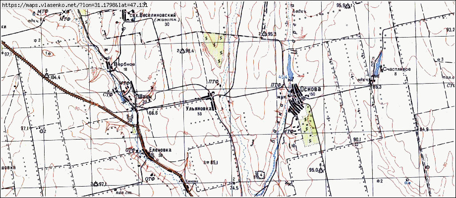 Карта ОЛЕНІВКА, Одеська область, Березівський район