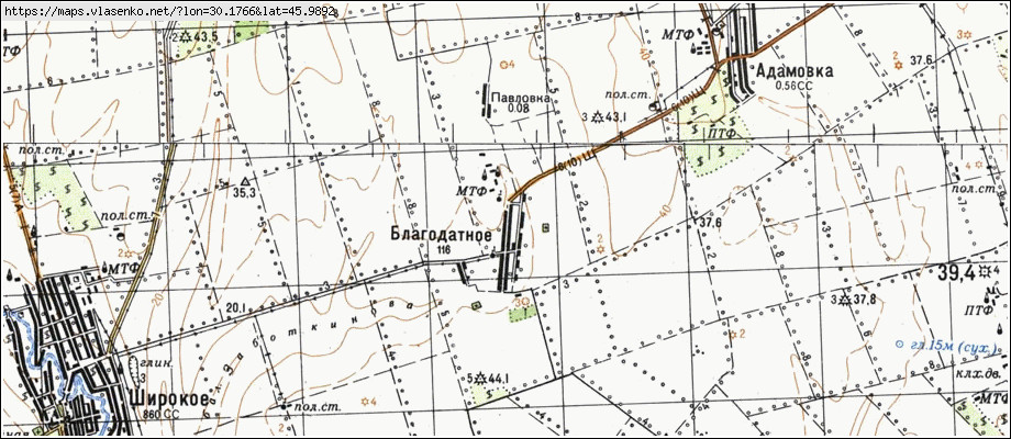 Карта БЛАГОДАТНЕ, Одеська область, Білгород-дністровський район
