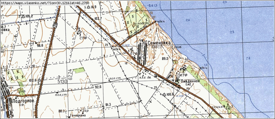 Карта СЕМЕНІВКА, Одеська область, Білгород-дністровський район