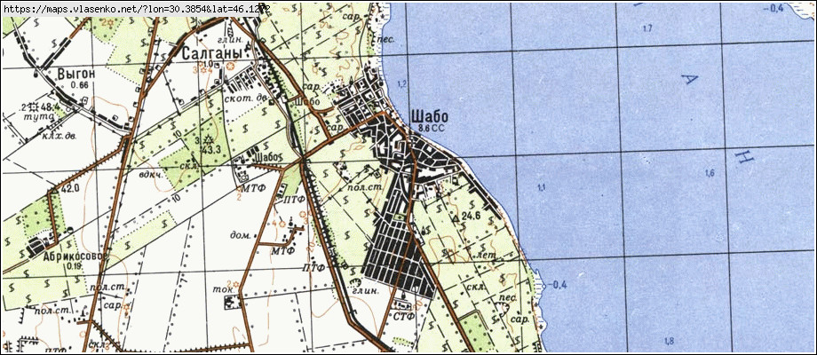 Карта ШАБО, Одеська область, Білгород-дністровський район