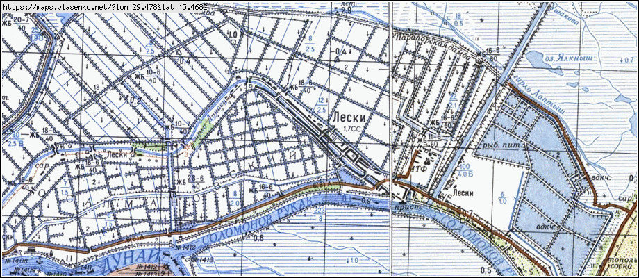 Карта ЛІСКИ, Одеська область, Кілійський район