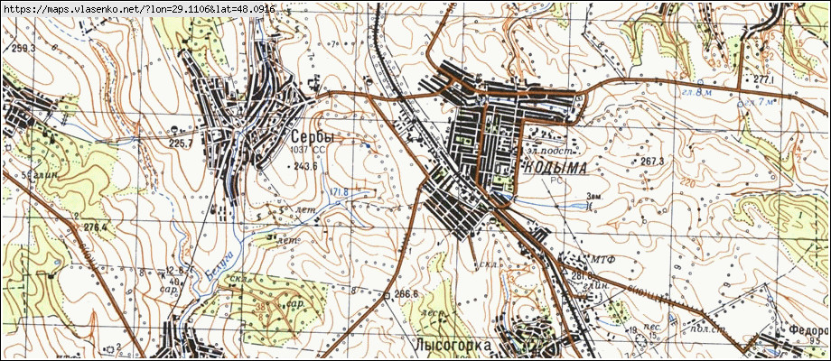 Карта КОДИМА, Одеська область, Кодимський район