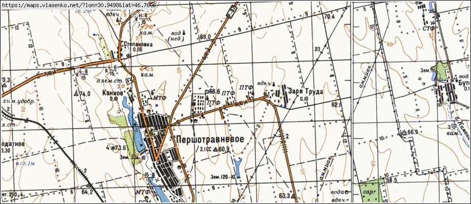 Карта ЗОРЯ ТРУДА, Одеська область, Комінтернівський район