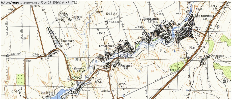 Карта АРТИРІВКА, Одеська область, Красноокнянський район